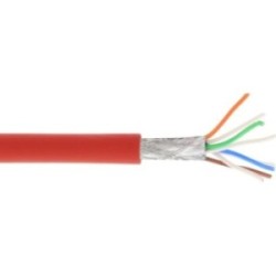Câble patch Cat.6(A) S-STP/PIMF, InLine®, sans halogènes 500MHz, rouge, 100m