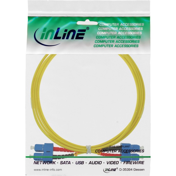 InLine? LWL Duplex Kabel, SC/SC, 9/125?m, OS2, 2m