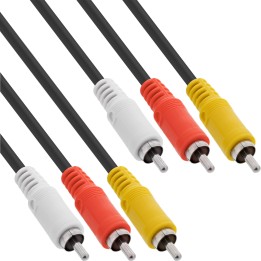 InLine? Cinch Kabel, Audio/Video 3x Cinch, Stecker / Stecker, 1,5m