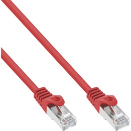 72522R - Câble patch InLine®, SF/UTP, Cat.5e, rouge, 0,25 m