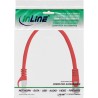 72522R - Câble patch InLine®, SF/UTP, Cat.5e, rouge, 0,25 m