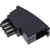 69948A - Adaptateur InLine® TAE-F, fiche TAE-F vers prise RJ11, pour téléphones d'importation