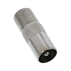 InLine? Koaxial Adapter, IEC- Stecker (Antenne) auf F-Buchse