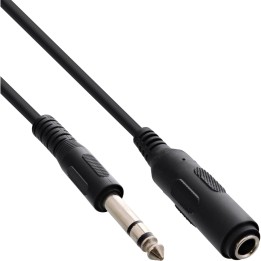 InLine? Klinkenverl?ngerung, 6,3mm Klinke Stecker / Buchse, 5m, Stereo