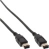34055 - Câble InLine® FireWire, fiche / fiche IEEE1394 à 6 broches, noir, 0,5 m