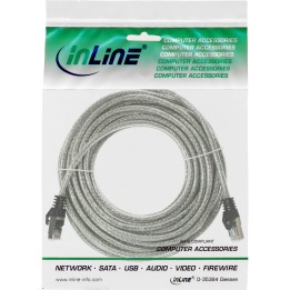 72500T - Câble patch InLine®, SF/UTP, Cat.5e, transparent, 10 m