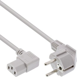 16647A - Câble d'alimentation InLine®, contact de protection enfilé sur prise appareil froid C13 filetage à droite dimension 1,8
