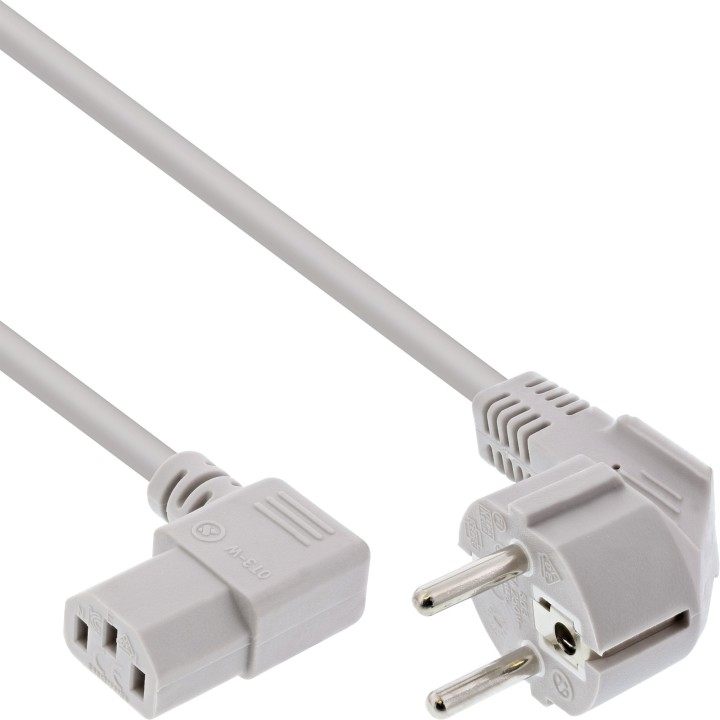 16647A - Câble d'alimentation InLine®, contact de protection enfilé sur prise appareil froid C13 filetage à droite dimension 1,8
