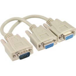 InLine? VGA Y-Adapterkabel, VGA Stecker auf 2x VGA Buchse