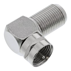 InLine? F-Winkeladapter, F-Stecker / F-Buchse, Metall