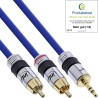 89945P - Câble InLine® RCA/jack, PREMIUM, 2x fiche RCA vers jack 3,5 mm, 15 m