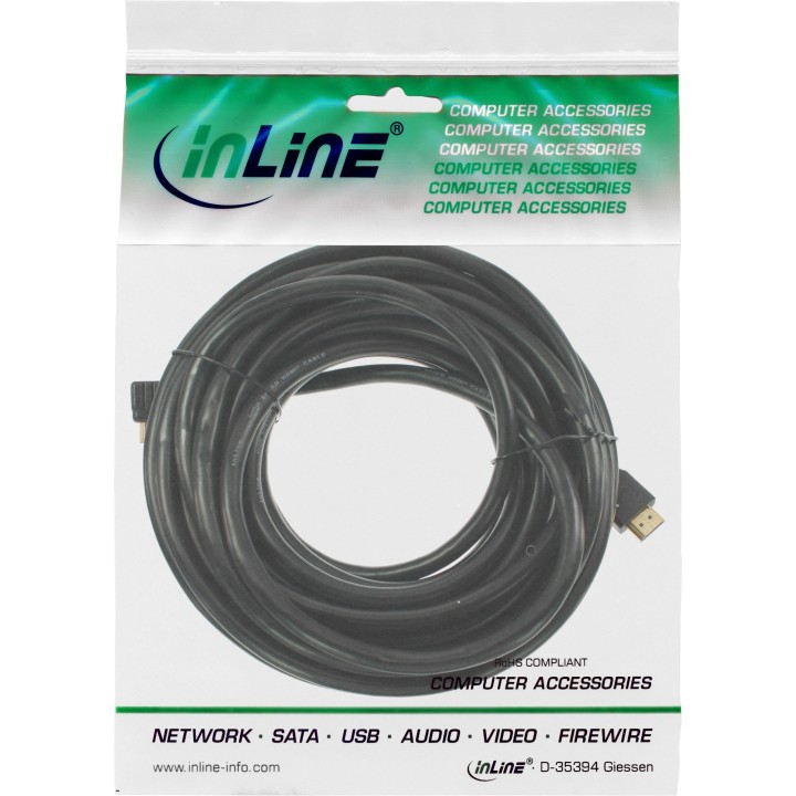InLine? High Speed HDMI? Mini Kabel, Stecker A auf C, verg. Kont., schwarz, 10m