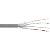 76499 - Câble patch InLine® Cat.6 S/FTP (PiMf), gris, AWG27, PVC, CU, 100 m