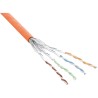 76499O - Câble patch InLine® Cat.6 S/FTP (PiMf), orange, AWG27, PVC, CU, 100 m