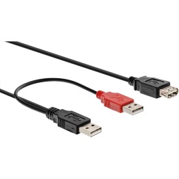 Câble de raccordement USB 2.0, InLine®, 2x prise A à prise femelle A, 2m