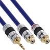 89941P - Câble InLine® RCA/jack, PREMIUM, 2x prise RCA sur jack 3,5 mm pcs., 0,25 m