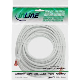 InLine? Patchkabel, S/FTP (PiMf), Cat.6, 250MHz, PVC, Kupfer, wei?, 5m