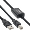 34511I - Câble InLine® USB 2.0, actif avec amplification du signal Répéteur, A vers B, 10m 34511I - Câble InLine® USB 2.0, actif avec amplification du signal Répéteur, A vers B, 10m