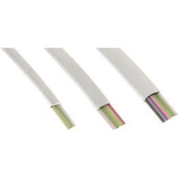 Câble modulaire 8 fils ruban blanc, 100m Ring