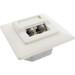 Cat.5e prise de raccordement, InLine®, UP 2x RJ45 prise femelle, blanc net