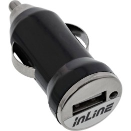 31502K - Adaptateur secteur pour chargeur de voiture USB InLine®, 12/24 V CC à 5 V CC/1 A, Mini