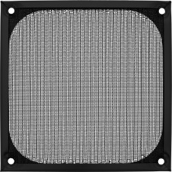 33370S - Grille de ventilateur InLine®, filtre en aluminium, 120x120 mm, noire