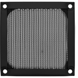 33378S - Grille de ventilateur InLine®, filtre en aluminium, 80x80 mm, noire