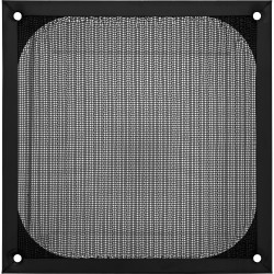 33372S - Grille de ventilateur InLine®, filtre en aluminium, 140x140mm, noire