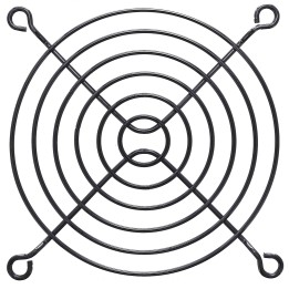33379X - Grille de ventilateur InLine® en métal, noire, 92x92mm