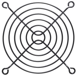 33379X - Grille de ventilateur InLine® en métal, noire, 92x92mm