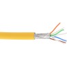 76899Y - Câble patch InLine®, S/FTP (PiMf), Cat.6A, 500 MHz, sans halogène, cuivre, jaune, 100 m