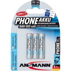 Ansmann "Phone DECT" accumulateur NiMH, Micro (AAA), 800 mAh, 3 pcs. (5030142)