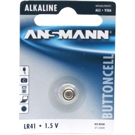 Ansmann pile bouton 1,5V alcaline type LR41 (5015332)