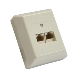 InLine? ISDN Anschlussdose, 2x RJ45 Buchse, Aufputz, Schraubanschluss 2x 8-fach