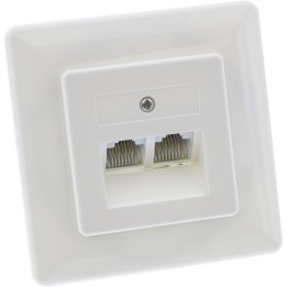 InLine? ISDN Anschlussdose, 2x RJ45 BU, Unterputz, Schraubanschluss 2x 8-fach