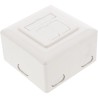 75602J - Boîte de jonction InLine® Cat.6, AP/UP 2x prise RJ45, RAL9010, blanc, horizontal