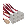 33436 - Câble adaptateur de ventilateur InLine®, prise Molex à 3 broches vers 6 fiches Molex à 3 broches