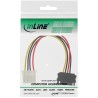 29669 - Câble adaptateur secteur InLine® SATA, prise SATA 15 broches vers fiche 4 broches, 0,15 m