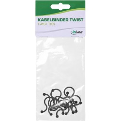 InLine? Kabelbinder Twist 18-22mm, schwarz, 10 St?ck