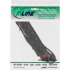 16461S - Multiprise InLine®, contact de protection 6 voies, avec interrupteur, noir, 1,5 m