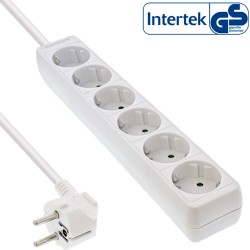 16465W - Multiprise InLine®, contact de protection 6 voies, blanc, 5m