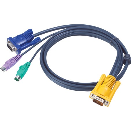 KVM Jeu de câbles, ATEN PS/2, 2L-5202P, longueur 1,8m