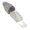 10er Pack InLine? Crimpst. RJ45 gesch., mit Knickschutz & Einf?delhilfe, grau