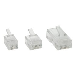 InLine? Modularstecker, 8P8C RJ45 zum Crimpen auf Flachkabel (ISDN), 10er Pack
