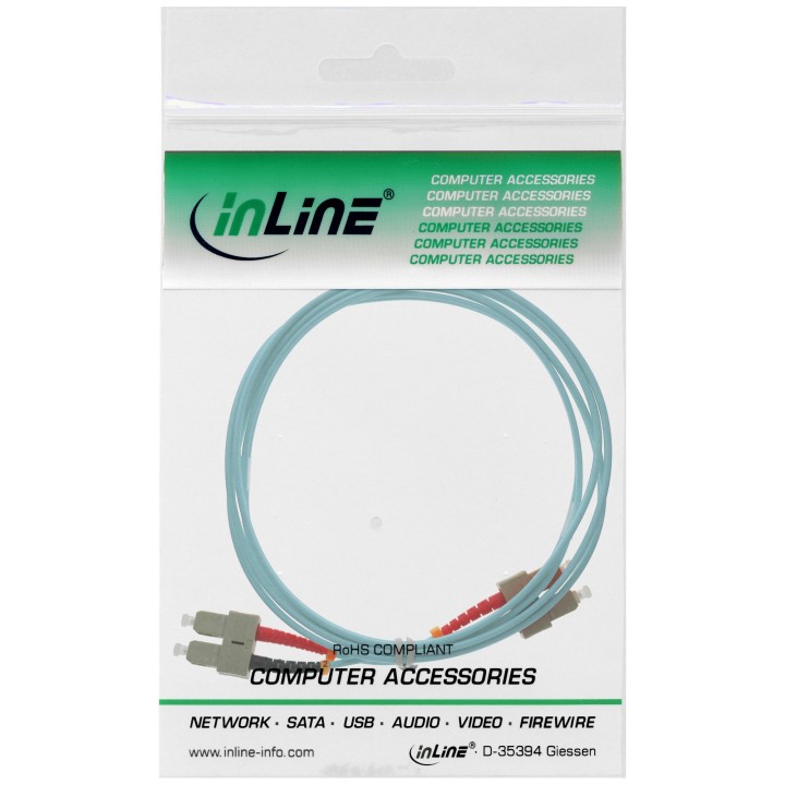 InLine? LWL Duplex Kabel, SC/SC, 50/125?m, OM3, 2m