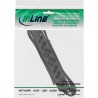16483 - Multiprise InLine®, 8 prises, 4x contact de protection  4x Euro, noir, 3m