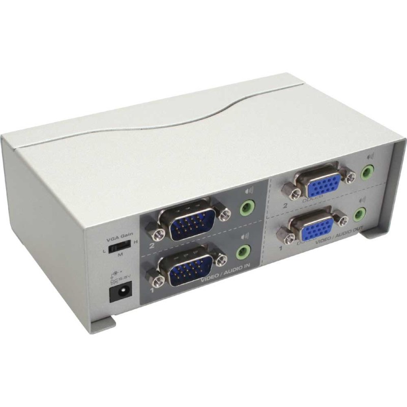 Switcher VGA 2 PC A 1 Monitor: Splitter 2 In 1 Out Con Supporto 1920x1440