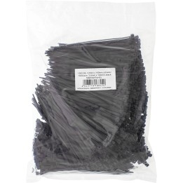 InLine? Kabelbinder, L?nge 140mm, Breite 3,6mm, schwarz, 1000 St?ck, bulk