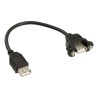 33441D - Câble adaptateur InLine® USB 2.0, prise A vers prise A intégrée, 0,2 m