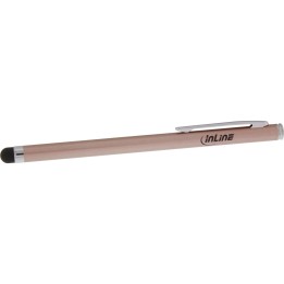 55467G - InLine® Stylus, stylet pour écrans tactiles de smartphones et tablettes, rose
